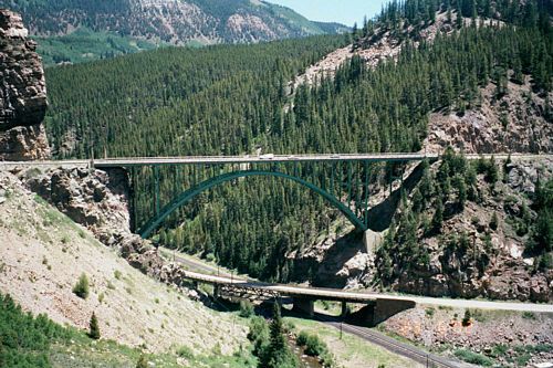 Arch bridge near Red Cliff, Colorado